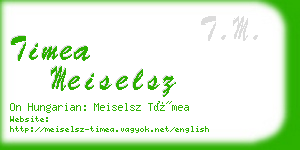 timea meiselsz business card